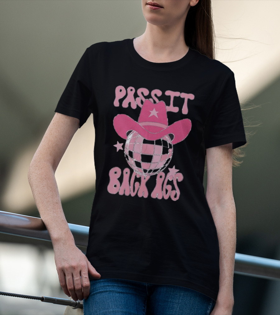 Pass It Back Ags Texas A&M Disco Cowgirl Hat And Stars T-Shirt