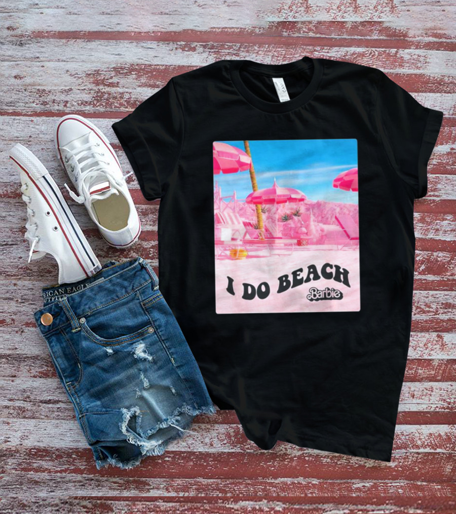 Barbie I Do Beach Movie Pink Umbrella Paradise Scene T-Shirt