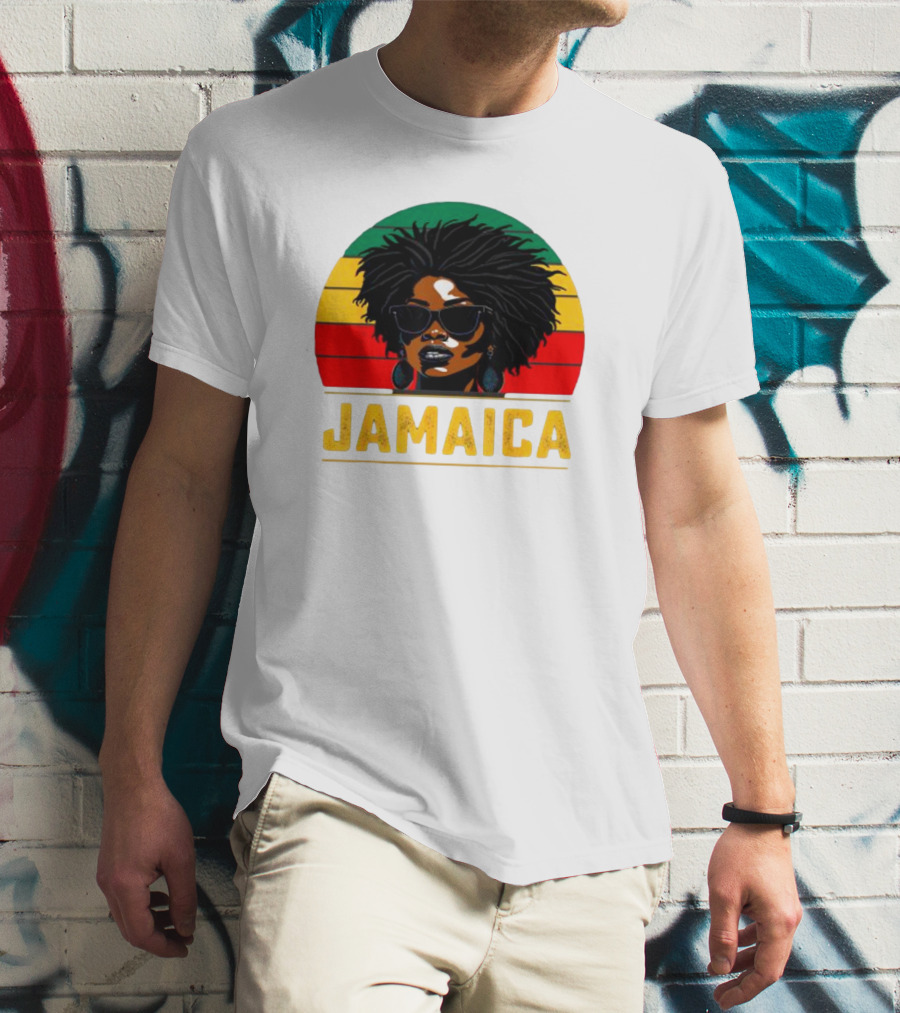 Jamaican Patriotic Women Jamaica Vintage T-Shirt