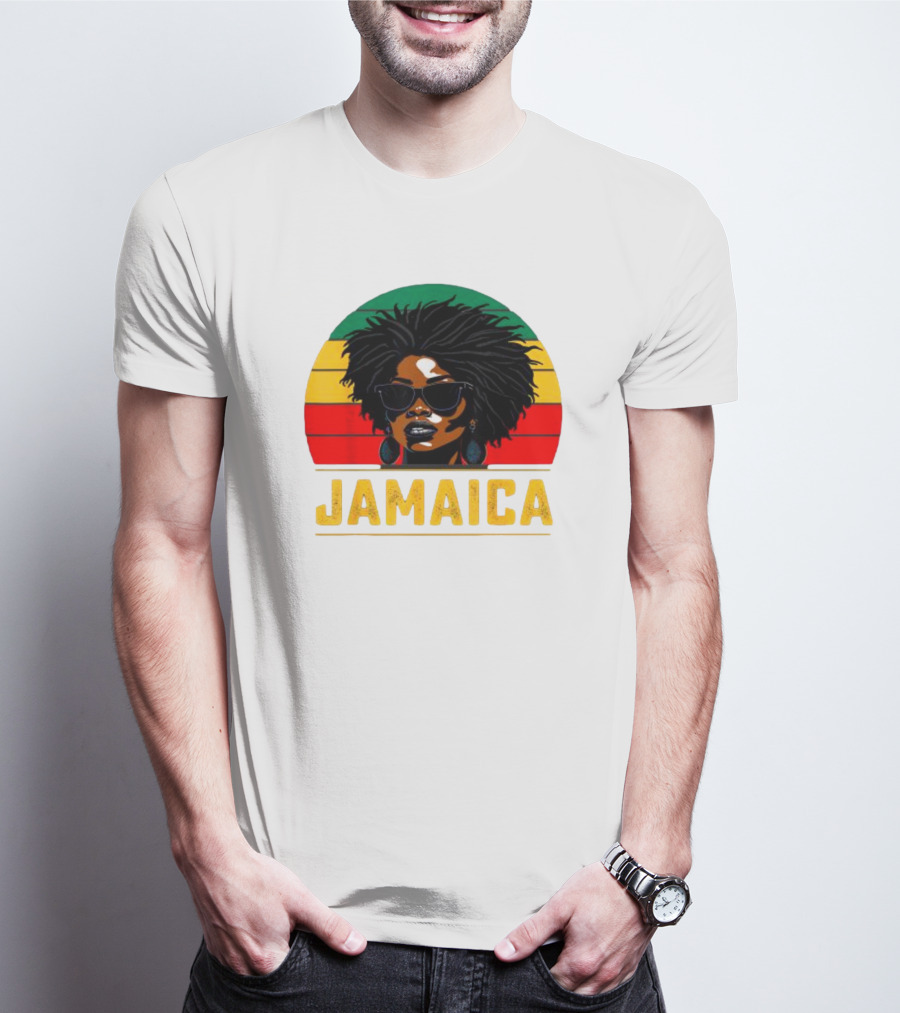 Jamaican Patriotic Women Jamaica Vintage T-Shirt