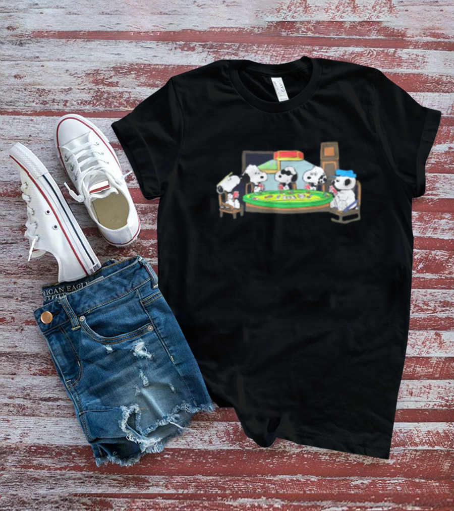 Scott Cawthon Peanuts Snoopy Playing Poker Scene T-Shirt