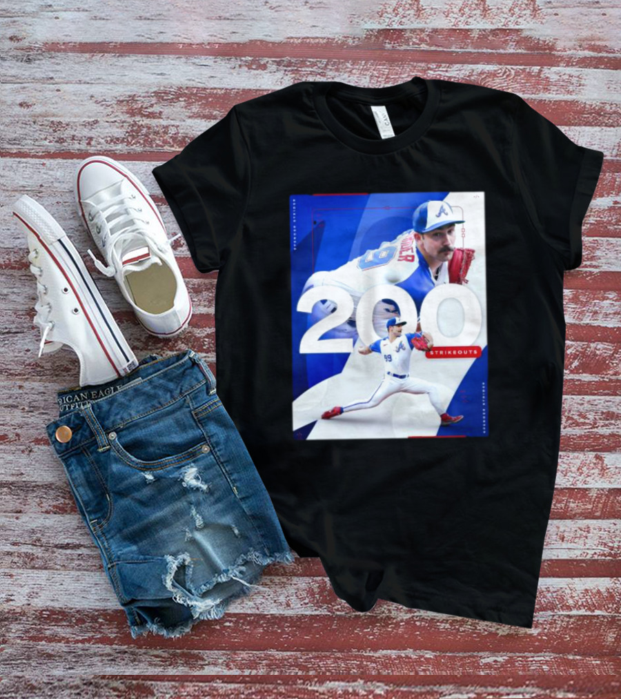 Spencer Strider 200 Strikeouts Season Braves Pitcher Milestone T-Shirt