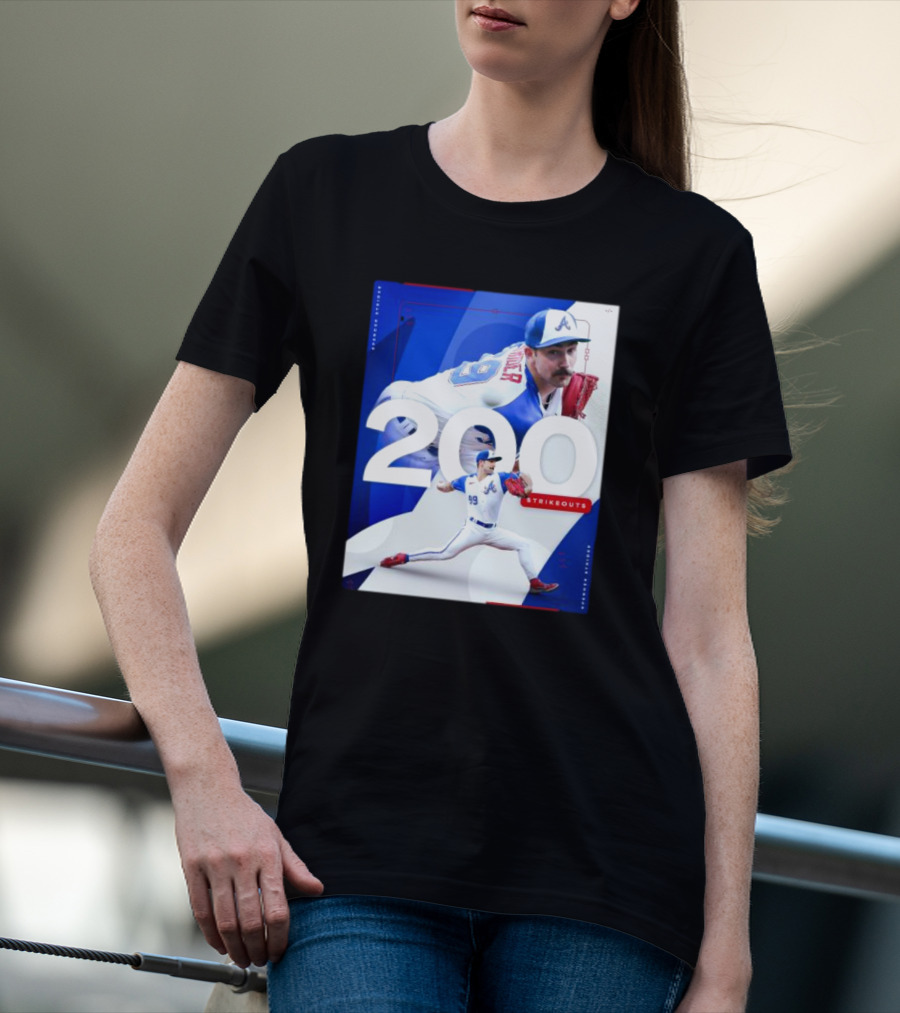 Spencer Strider 200 Strikeouts Season Braves Pitcher Milestone T-Shirt