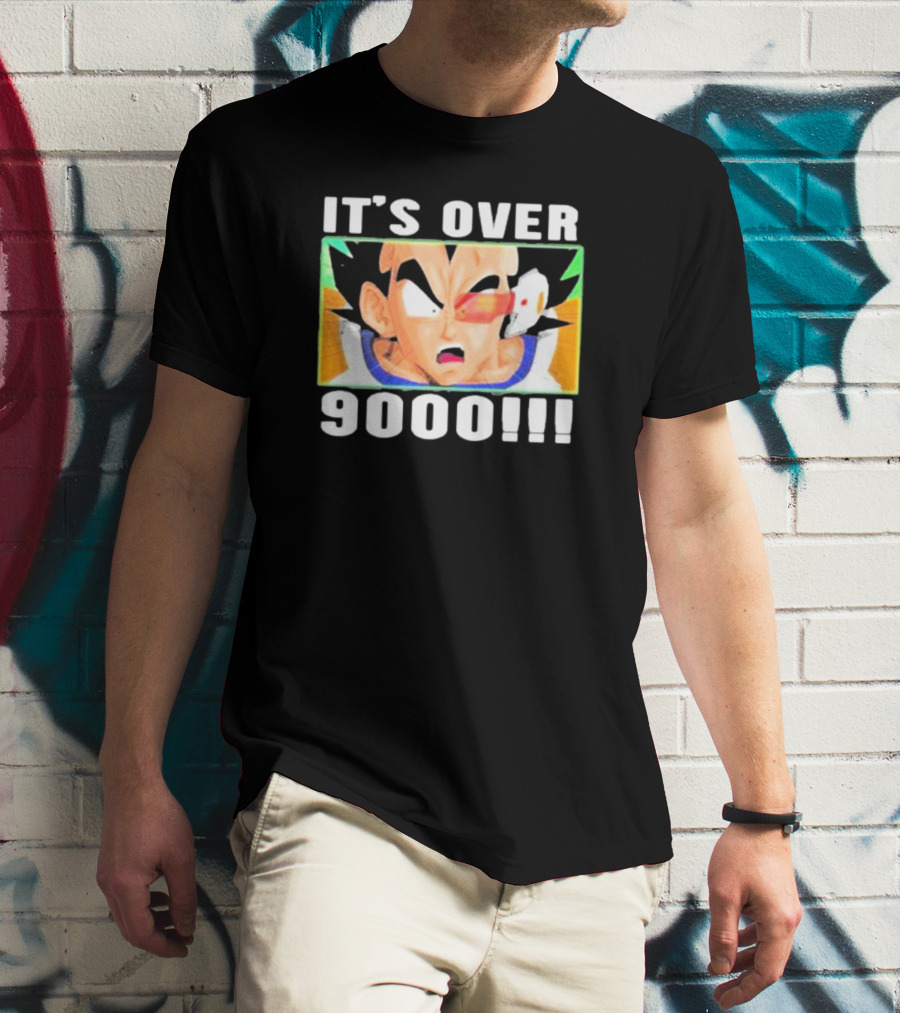 It's Over 9000 Vegeta Dragon Ball Z Power Level Iconic Scene T-Shirt