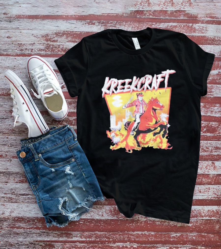KreekCraft Fiery Horseback Adventure T-Shirt