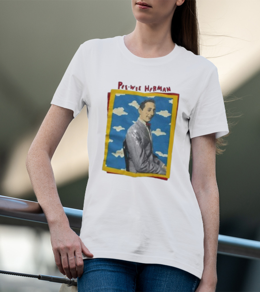 Pee Wee Herman Colorful Cloud Background T-Shirt