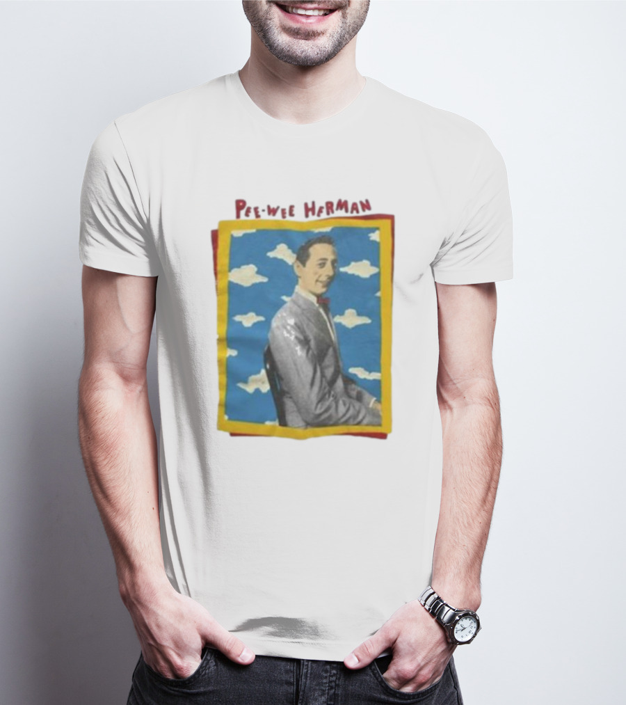 Pee Wee Herman Colorful Cloud Background T-Shirt