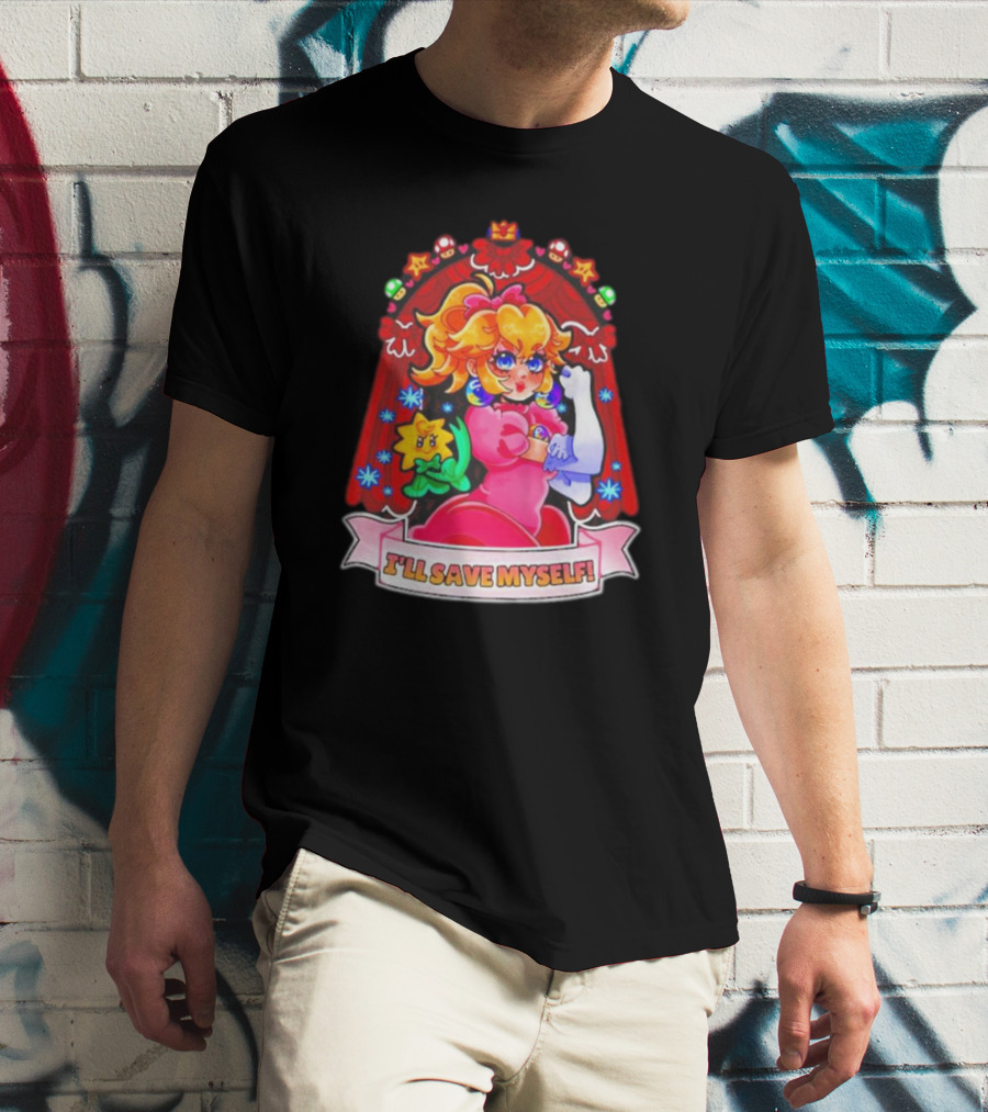 I'll Save Myself Jamealipuff Retro Arcade Princess T-Shirt