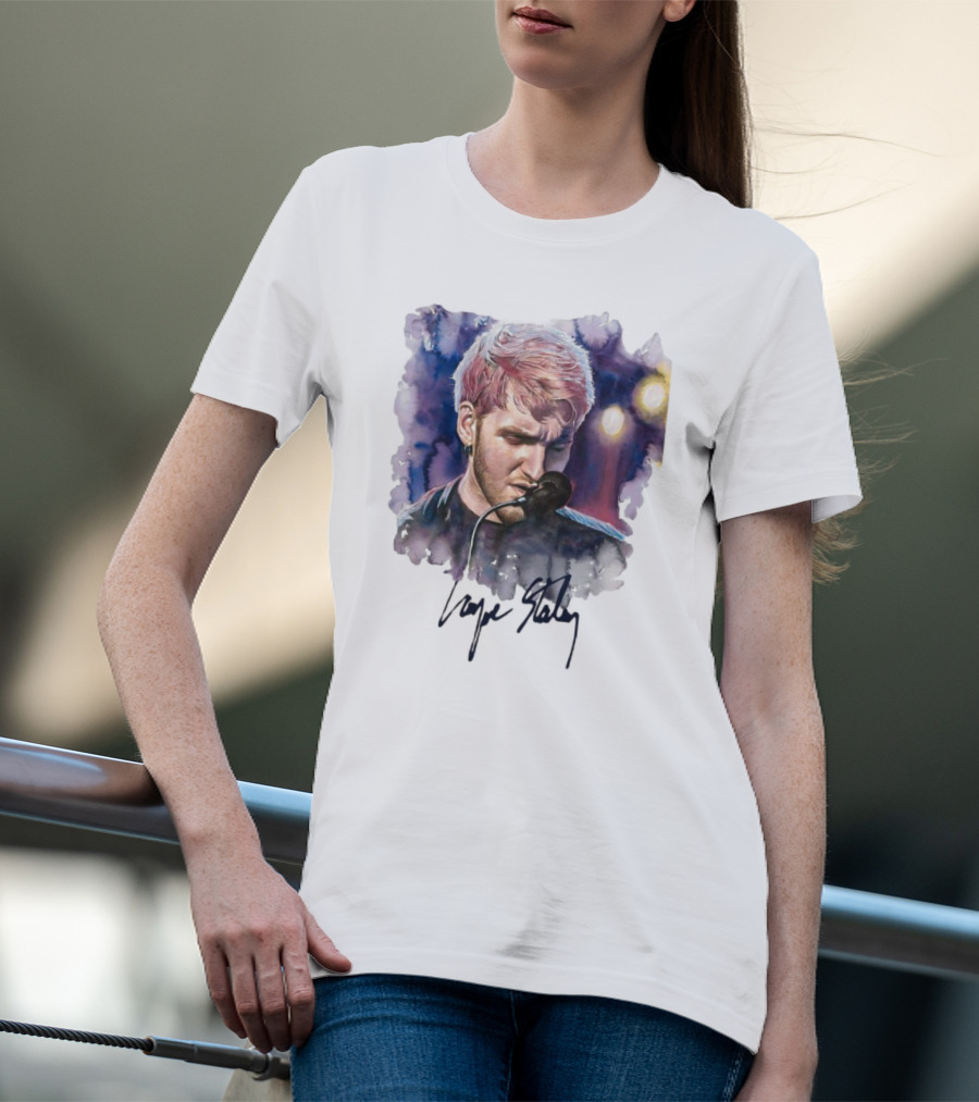 Layne Staley Signature Artwork With Microphone And Lights T-Shirt
