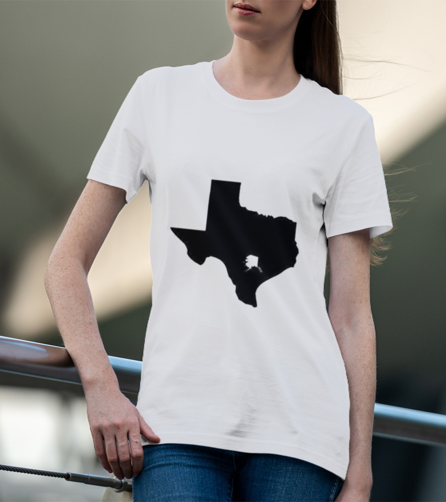 Many People Don’t Realize How Small Alaska Really Is When The Image Is Not To Scale Texas Silhouette Comparison T-Shirt