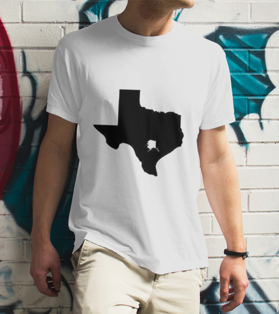 Many People Don’t Realize How Small Alaska Really Is When The Image Is Not To Scale Texas Silhouette Comparison T-Shirt