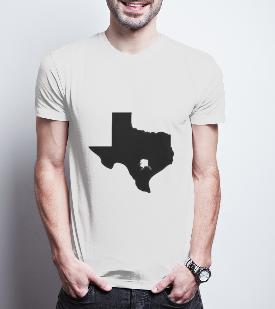 Many People Don’t Realize How Small Alaska Really Is When The Image Is Not To Scale Texas Silhouette Comparison T-Shirt