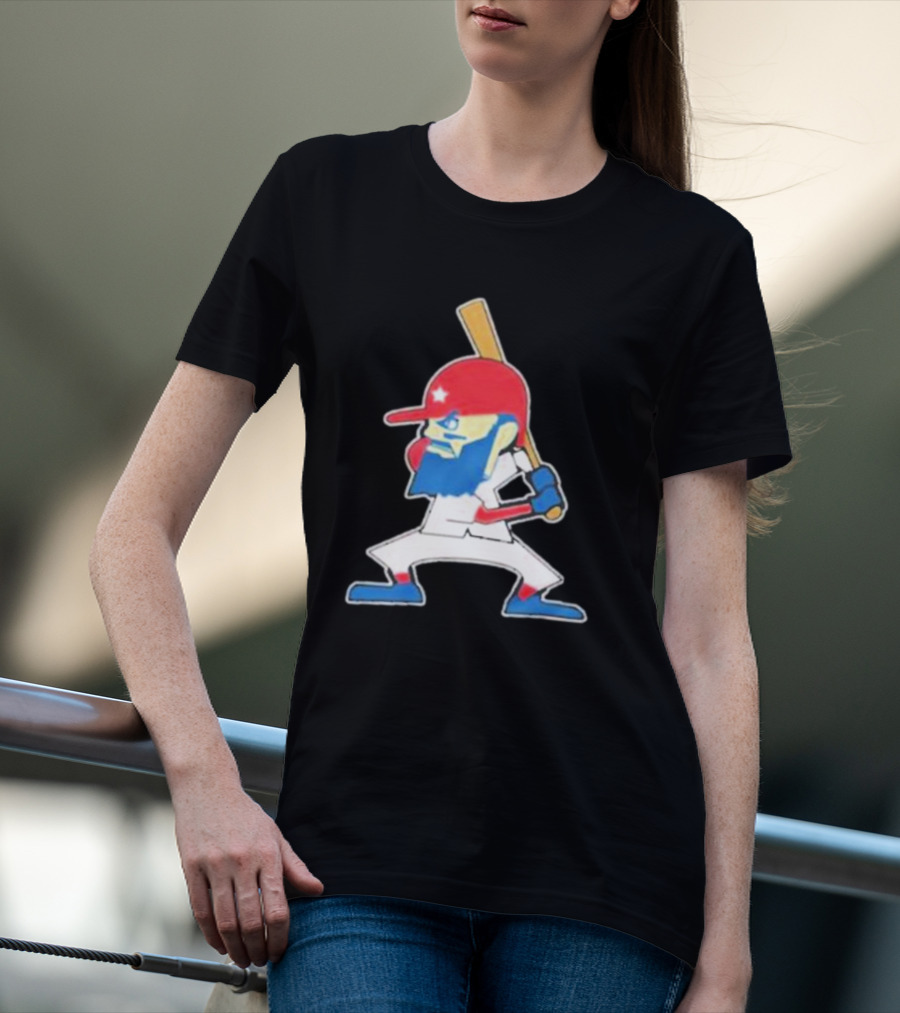 Fighting Phil Baseball Character Retro Cartoon T-Shirt