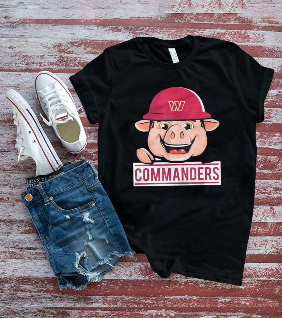 Major Tuddy Commanders NFL Team Mascot Football Fan T-Shirt