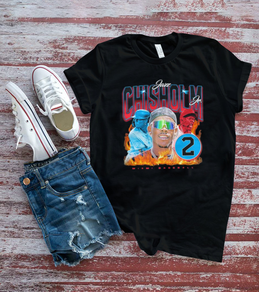 Jazz Chisholm Jr. Miami Baseball 90s Number 2 T-Shirt