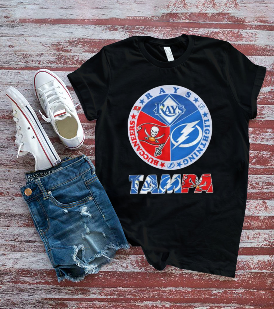 Tampa City Buccaneers Lightning Rays Team Sports T-Shirt