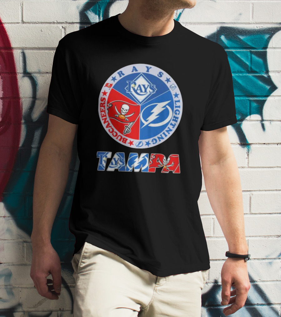 Tampa City Buccaneers Lightning Rays Team Sports T-Shirt