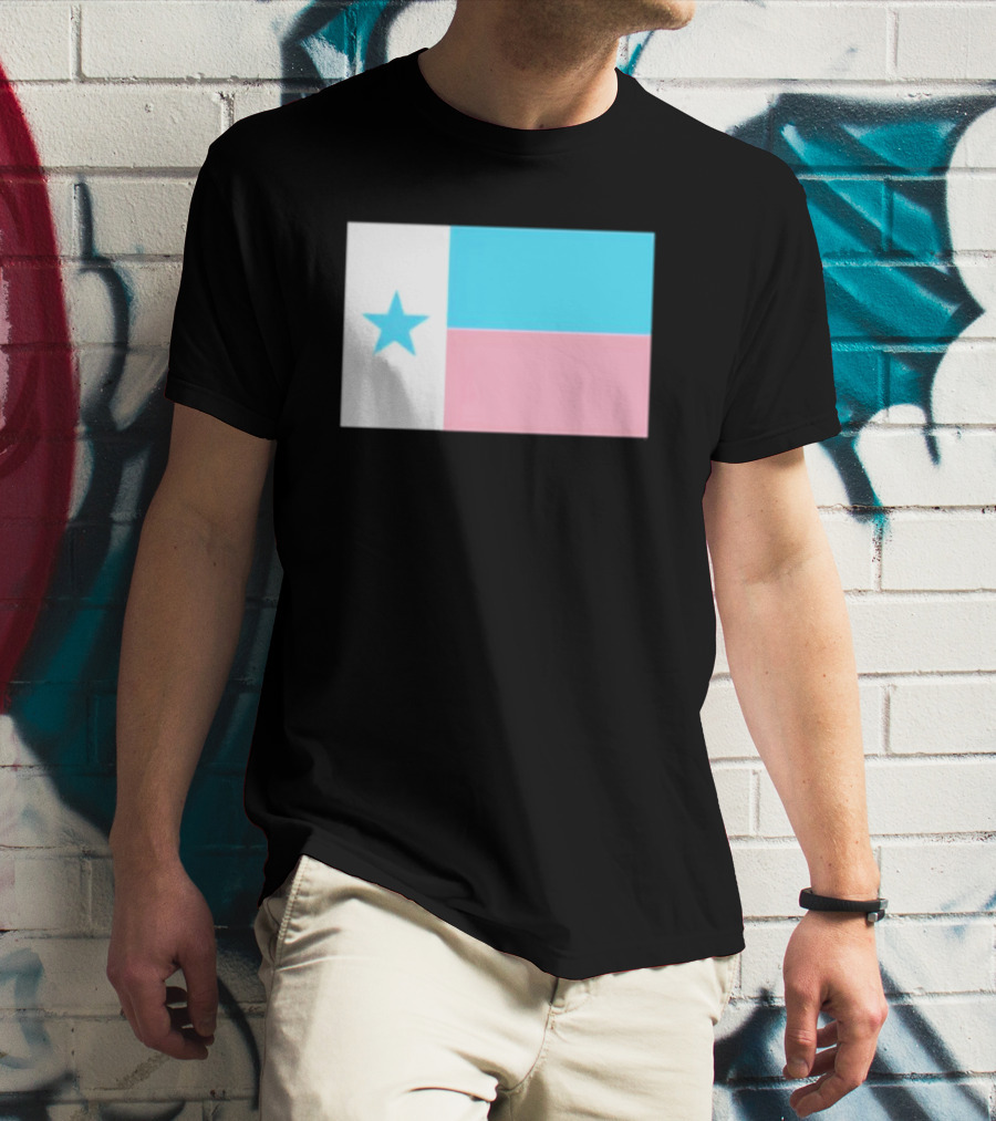 Flags Mashup Bot Texas Trans Pride Trans Texas Flag T-Shirt