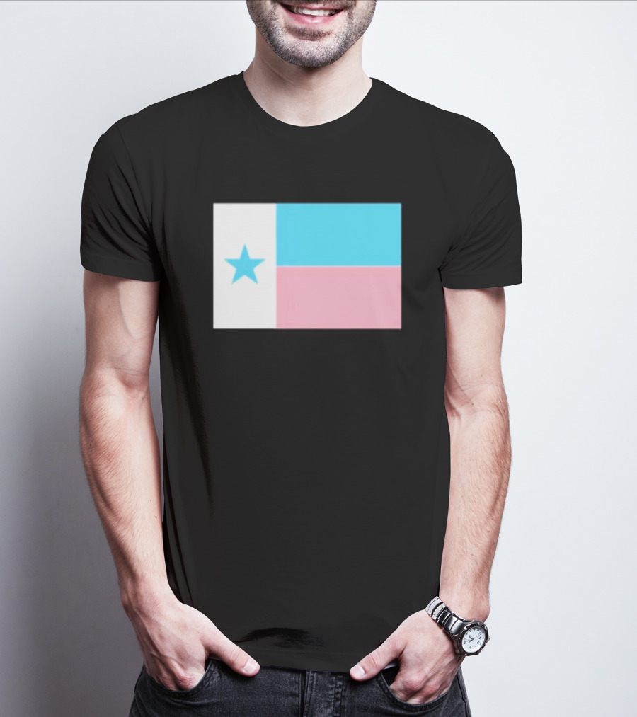 Flags Mashup Bot Texas Trans Pride Trans Texas Flag T-Shirt