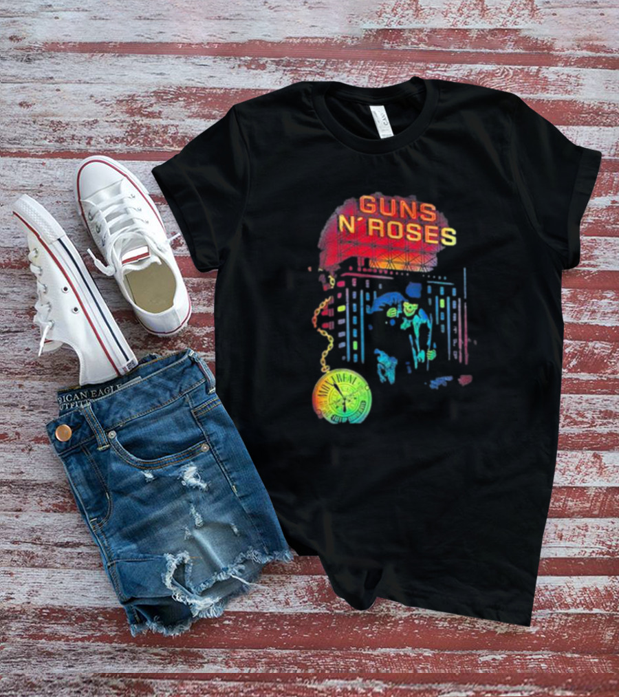 Guns N’ Roses Montreal Reflective Pocket Watch Buildings T-Shirt