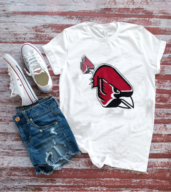 Ball State Cardinal With A Mustache Logo Concept T-Shirt