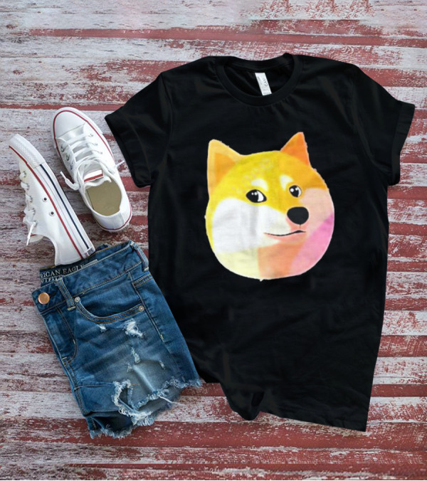 Getdoge Merch Doge Meme Coin Shiba Inu Face T-Shirt