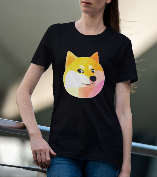 Getdoge Merch Doge Meme Coin Shiba Inu Face T-Shirt
