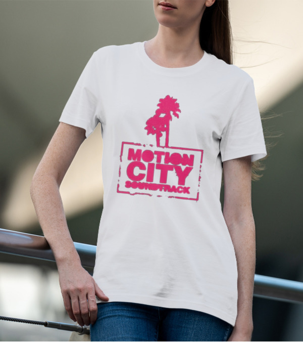 Motion City Soundtrack Pink Palm Tree T-Shirt