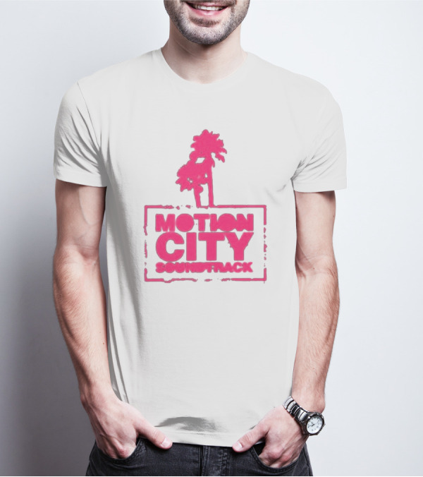 Motion City Soundtrack Pink Palm Tree T-Shirt