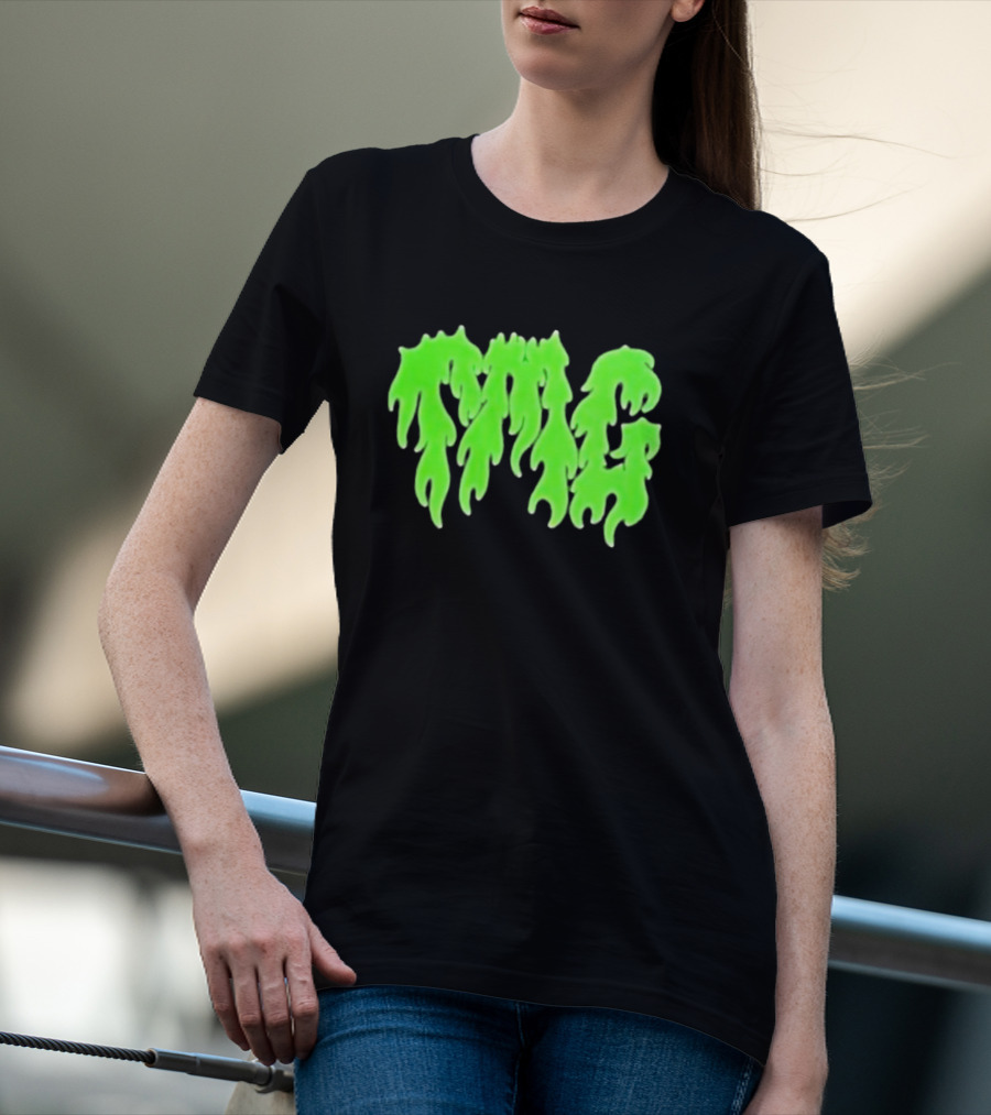 Slime TMG Drippy Neon Green Flame T-Shirt