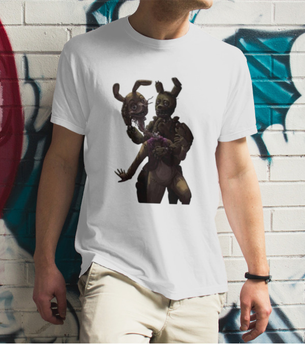 Gumchew Springtrap Malhare Battle Showdown Iconic Horror Character Face-off T-Shirt