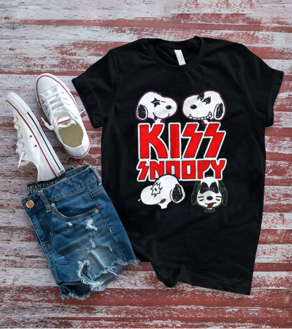 KISS Band Snoopy Peanuts Crossover Characters T-Shirt