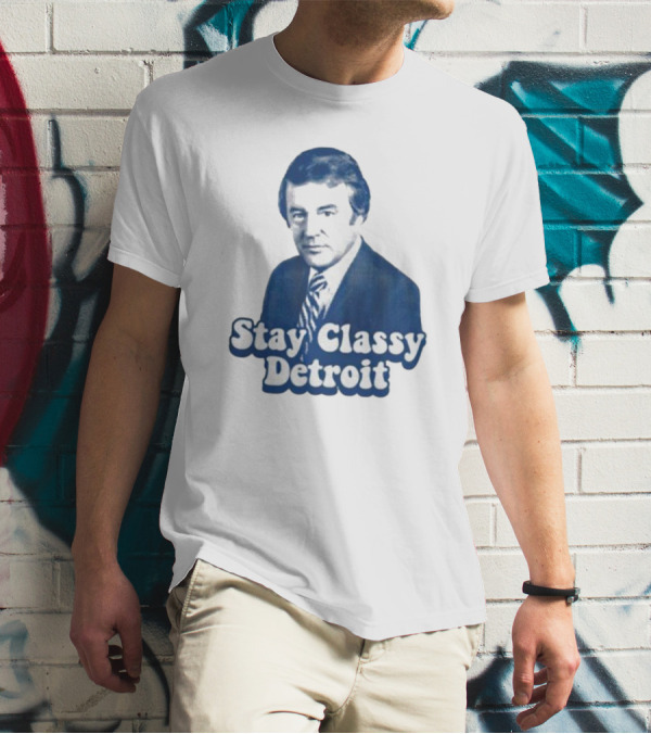 Stay Classy Detroit Vintage Bill Bonds Image T-Shirt