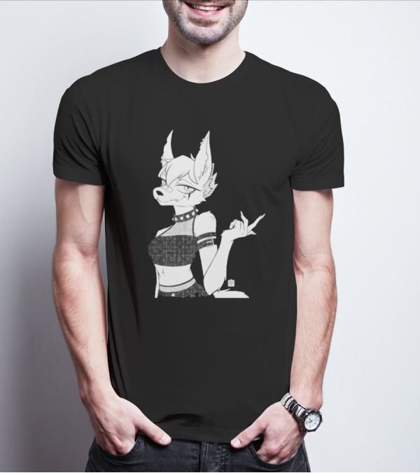 Unbiased Furry Struggles Punk Girl Jackal Edgy T-Shirt