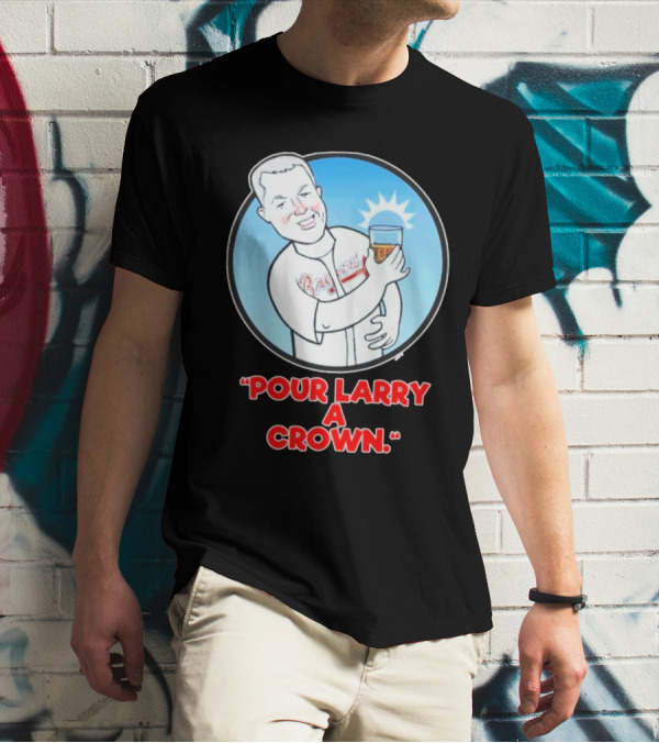 Atlanta Braves Pour Larry A Crown T-Shirt