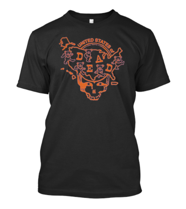 Grateful Dead United States Map Bears Skull T-Shirt