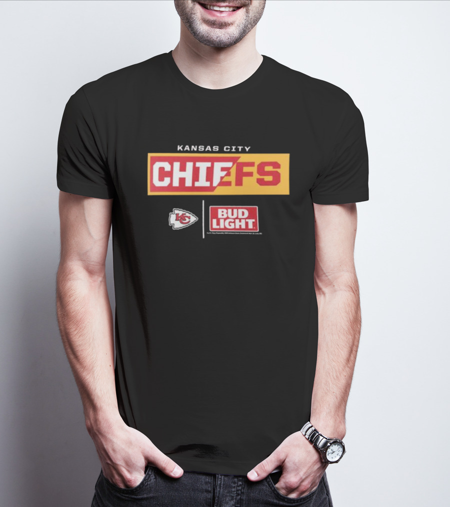 Kansas City Chiefs Bud Light NFL Partnership T-Shirt