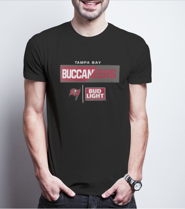 Tampa Bay Buccaneers Buccaneers Bud Light Logo Collaboration NFL T-Shirt