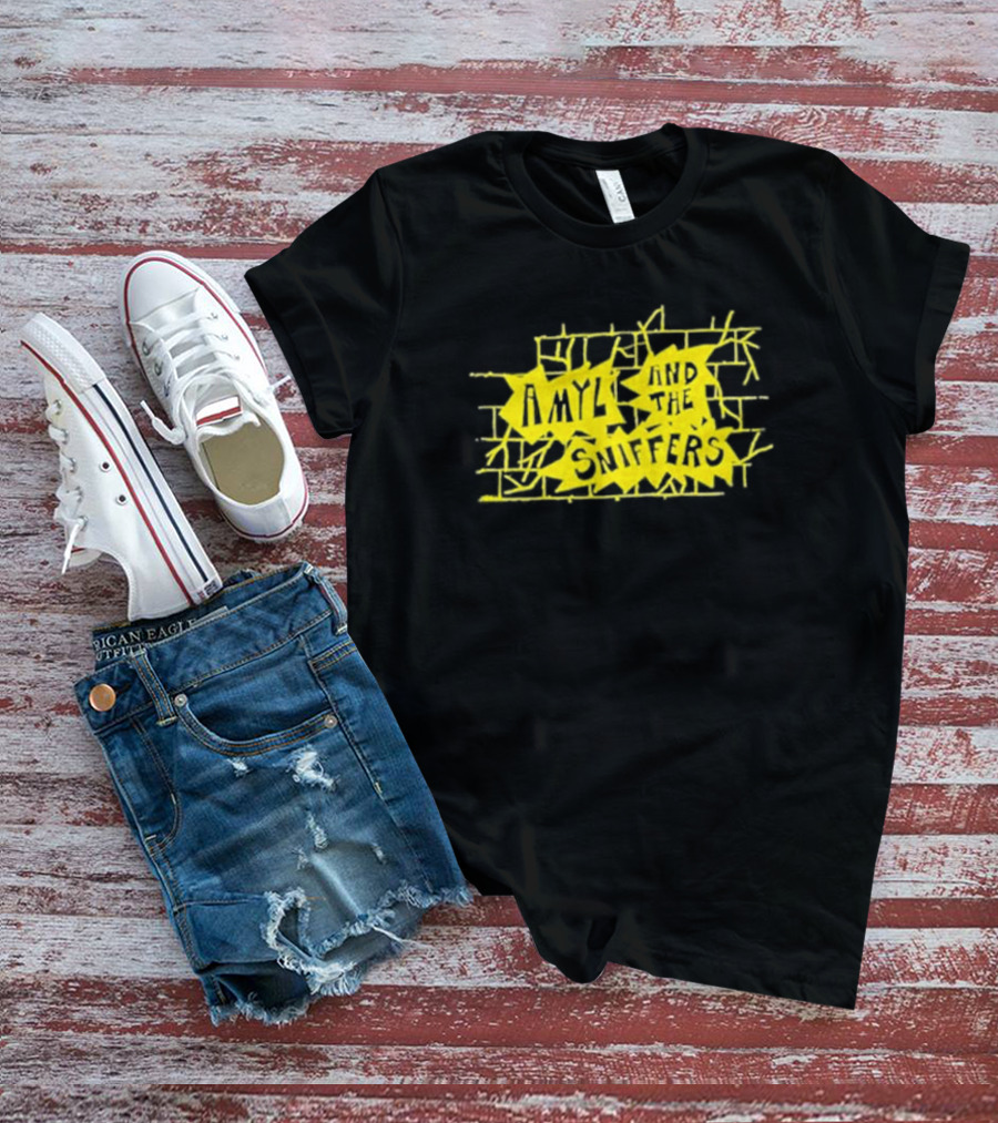 Amyl And The Sniffers Bricks Yellow Broken Brick Wall T-Shirt