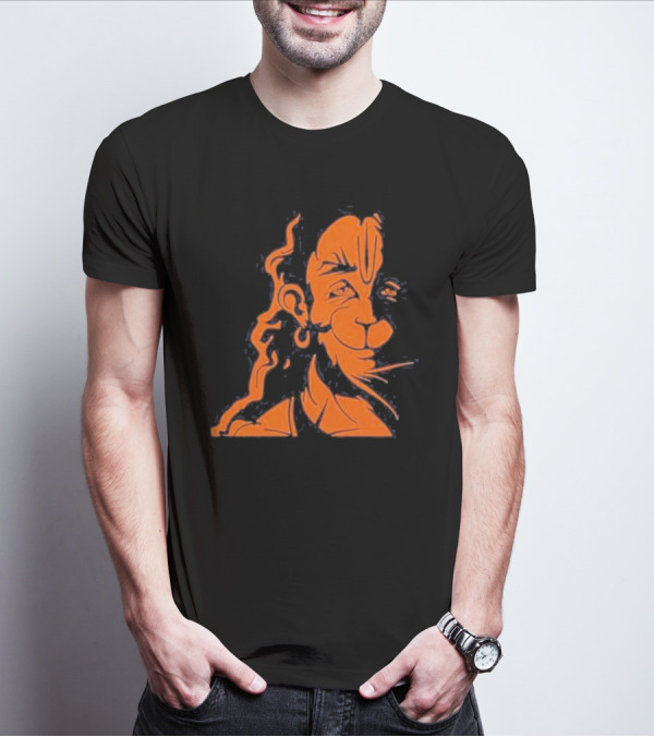 Happy Hanuman Iconic Orange T-Shirt