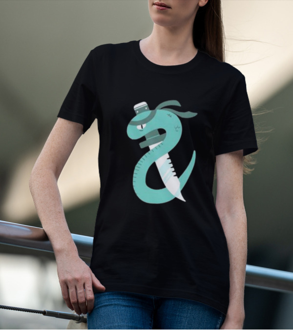 Eat More Snakes Karate Snake With Sushi Headband T-Shirt