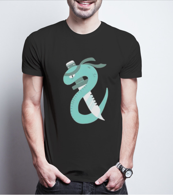 Eat More Snakes Karate Snake With Sushi Headband T-Shirt