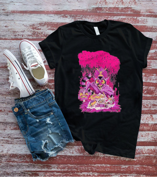 Sanguisugabogg Madagascar Lemur Creature In Psychedelic Pink With Dripping Effect T-Shirt