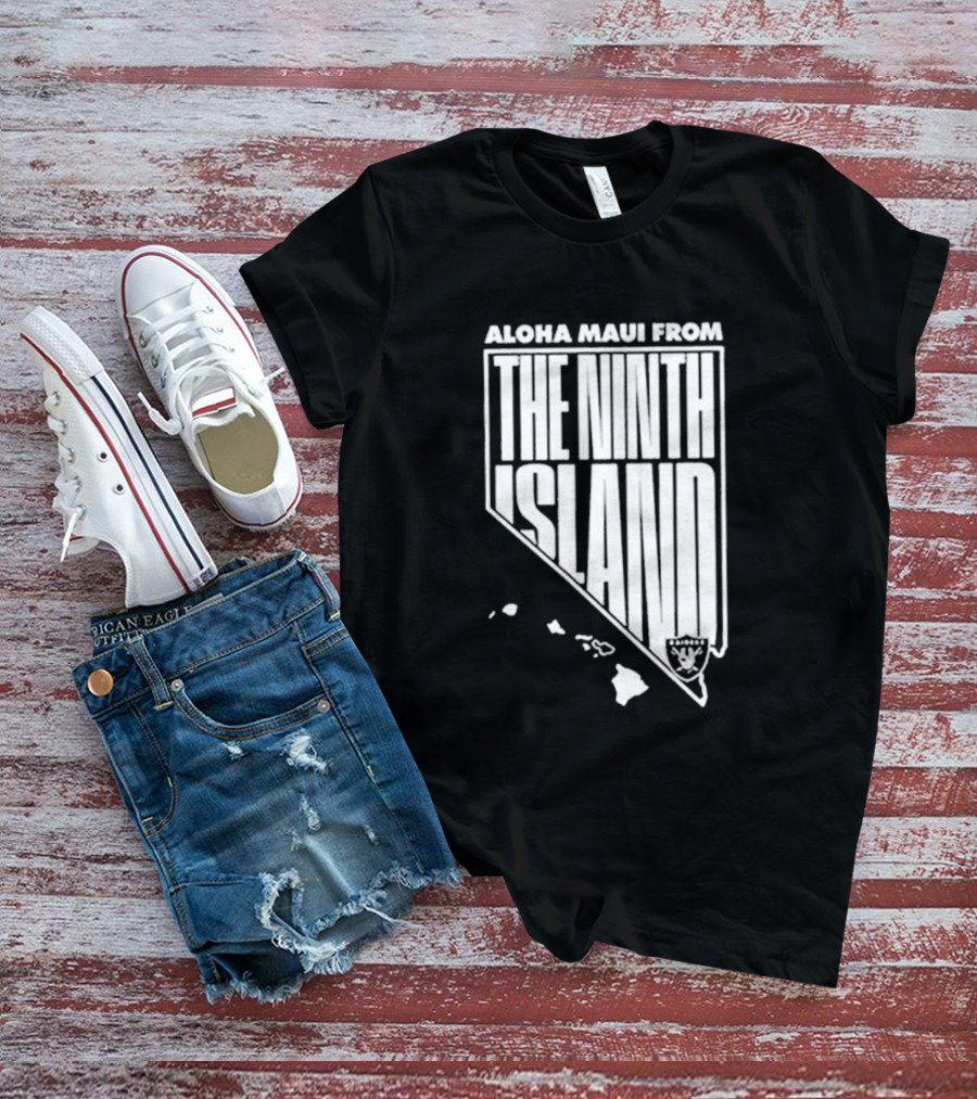 Aloha Maui From The Ninth Island Raiders Nevada Map T-Shirt