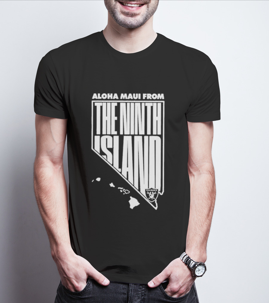 Aloha Maui From The Ninth Island Raiders Nevada Map T-Shirt