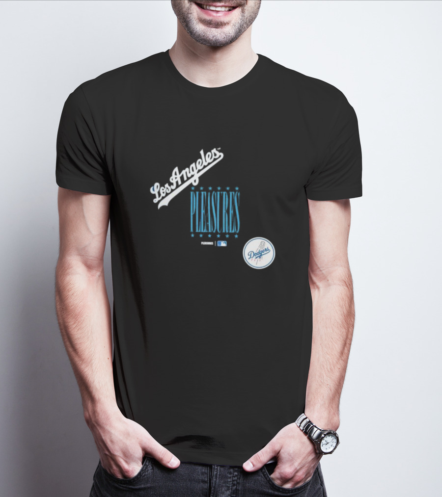 Los Angeles Dodgers PLEASURES MLB Collaboration T-Shirt