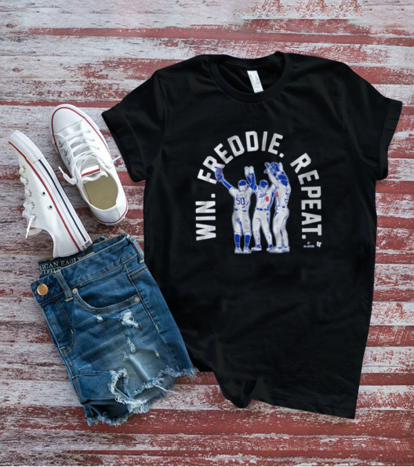WIN. FREDDIE. REPEAT. Mookie Betts Players 50 8 T-Shirt