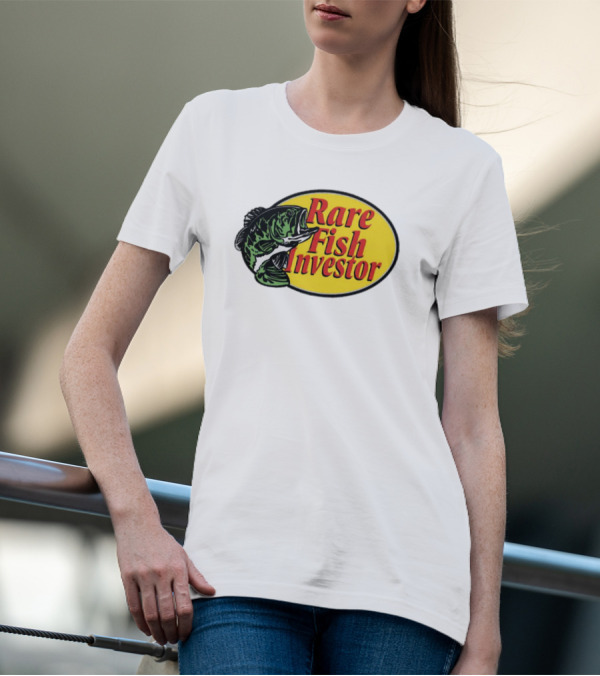 Rare Fish Investor Yellow Oval Emblem With Bass T-Shirt