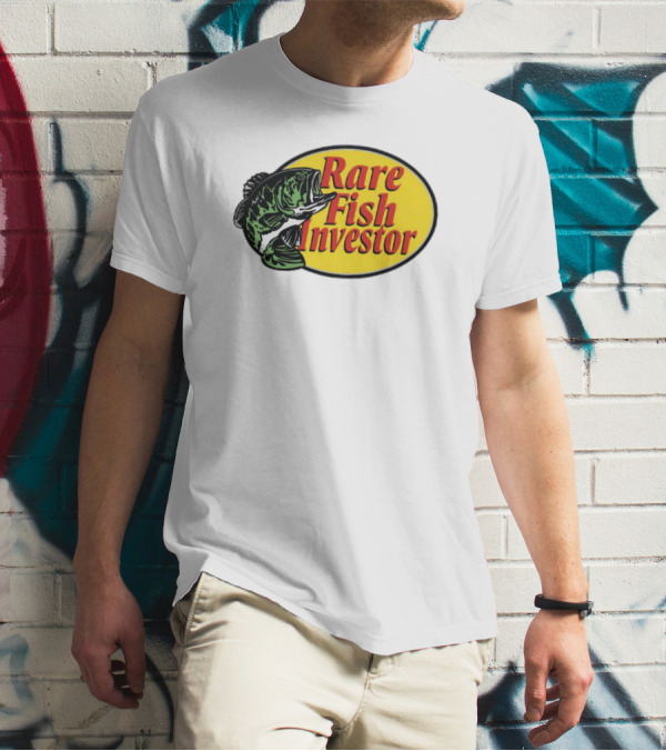 Rare Fish Investor Yellow Oval Emblem With Bass T-Shirt
