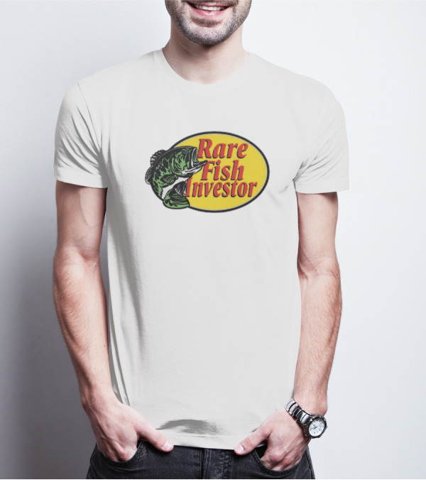 Rare Fish Investor Yellow Oval Emblem With Bass T-Shirt